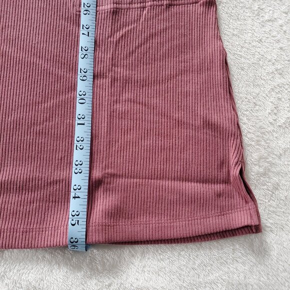 Woolx Harlowe Ribbed Dress Wool Blend Powdered Rose Small - Picture 6 of 9